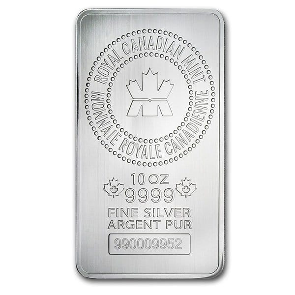 Royal Canadian Mint Serialized 10 oz Silver Bar