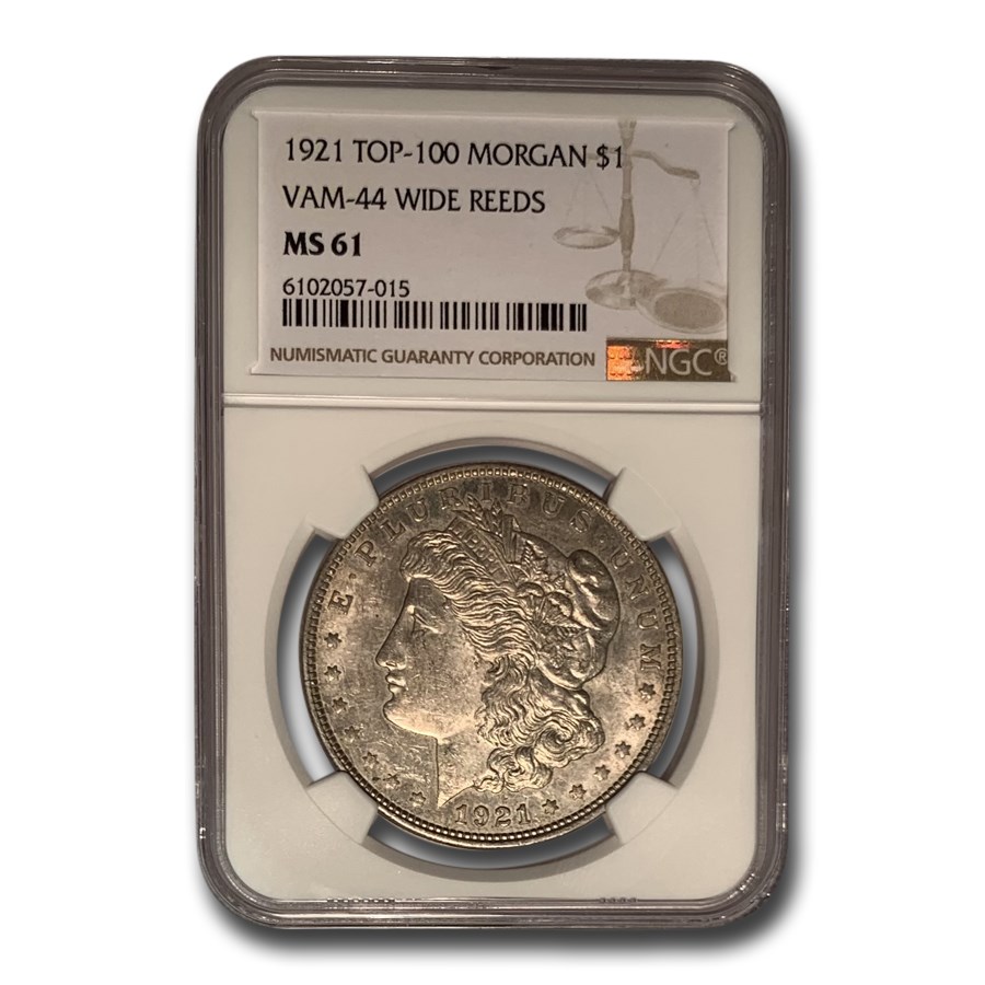 1921 morgan dollar m61 ngc vam44 wide reeds