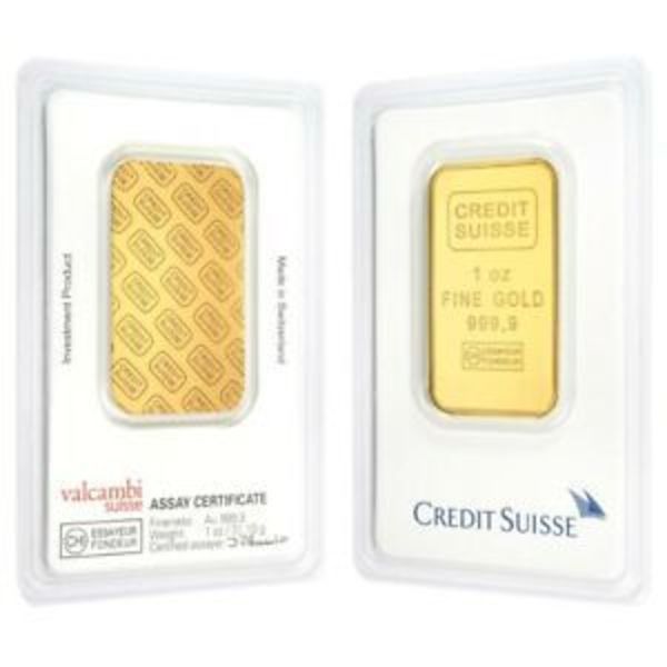 Credit Suisse 1 oz Gold Bar in Assay Package