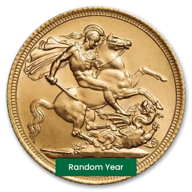 Gold Sovereign Reverse Featuring St George Slaying the Dragon